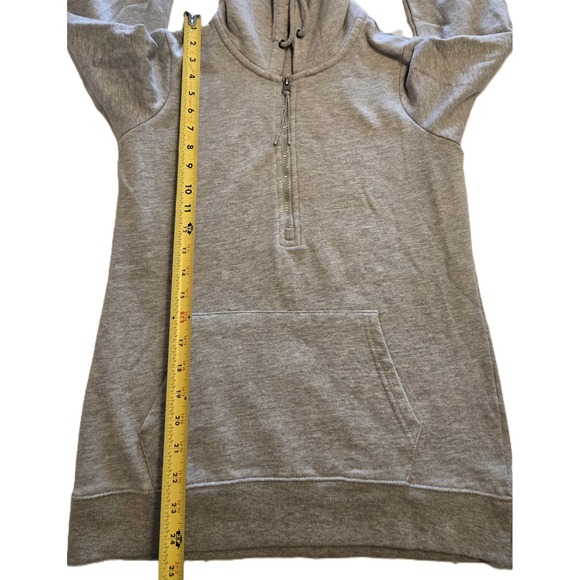 Antigua Womens Gray Pullover Hoodie Sweatshirt Quarter Zip Casual Active M - Picture 3 of 5
